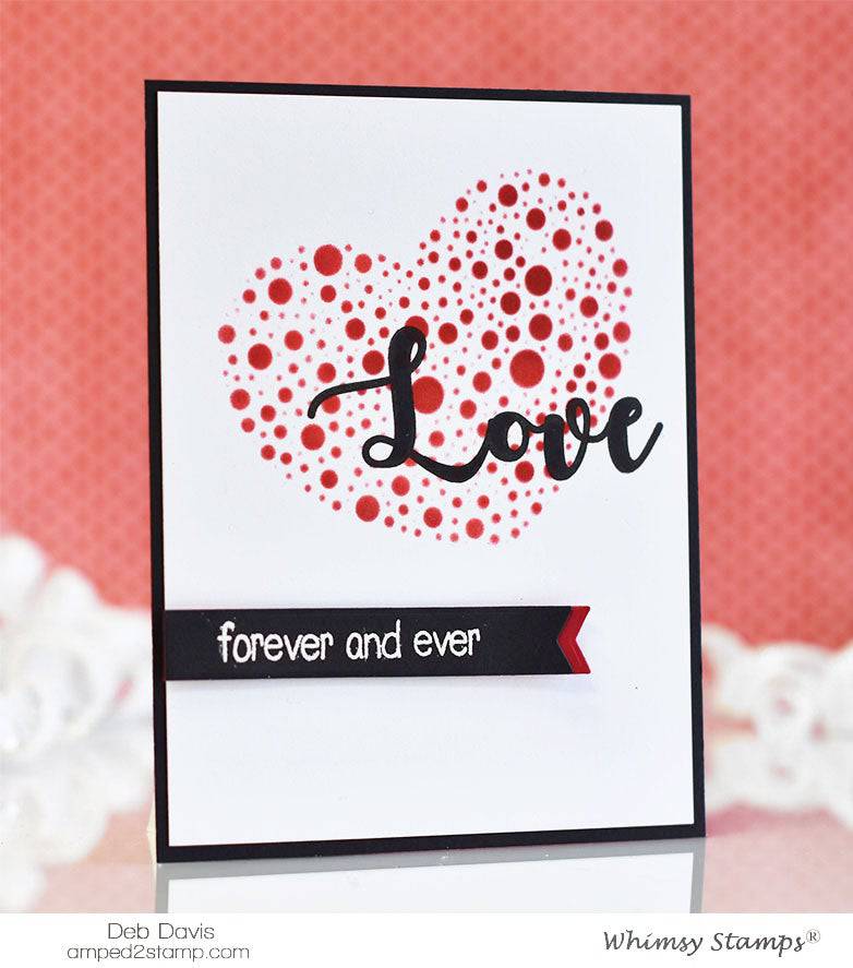 Speckled Heart Stencil - Whimsy Stamps