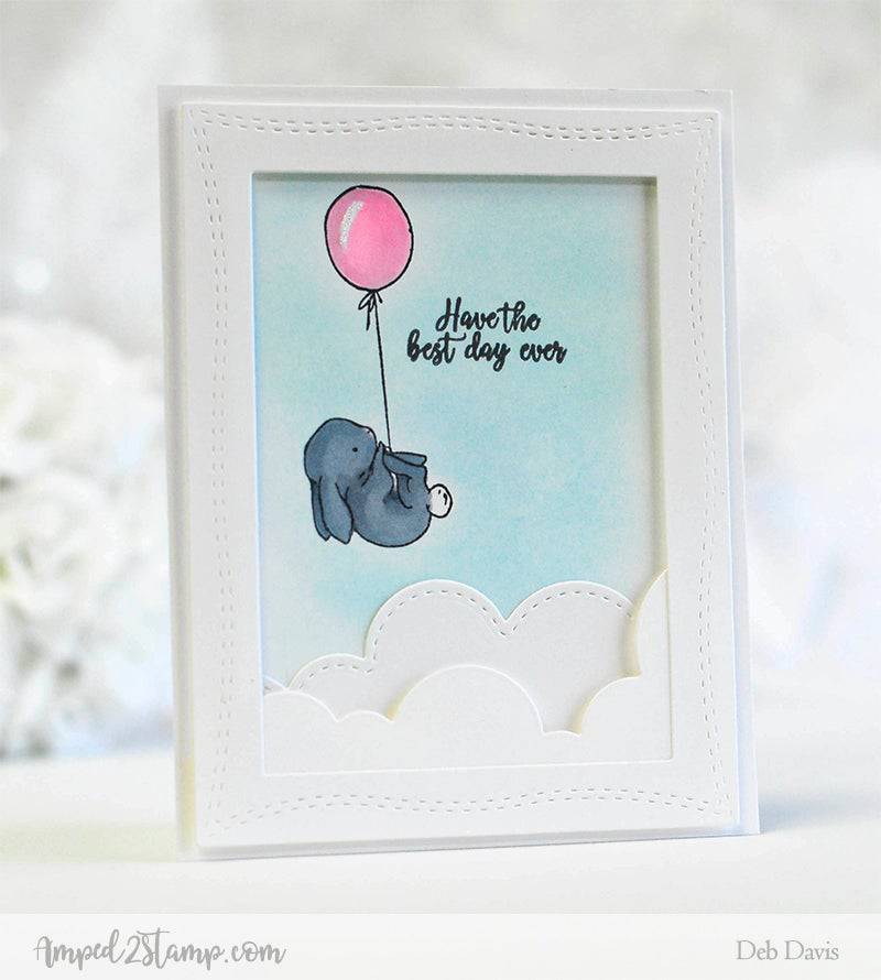 Bunny Balloons Clear Stamps - Whimsy Stamps