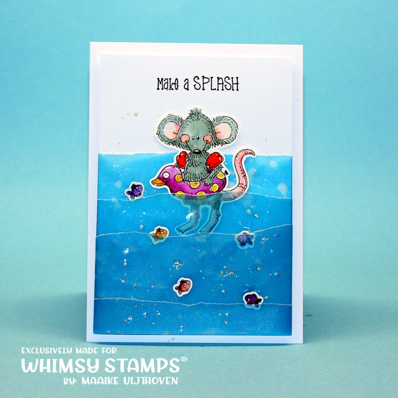 Swim Time Mouse - Digital Stamp - Whimsy Stamps