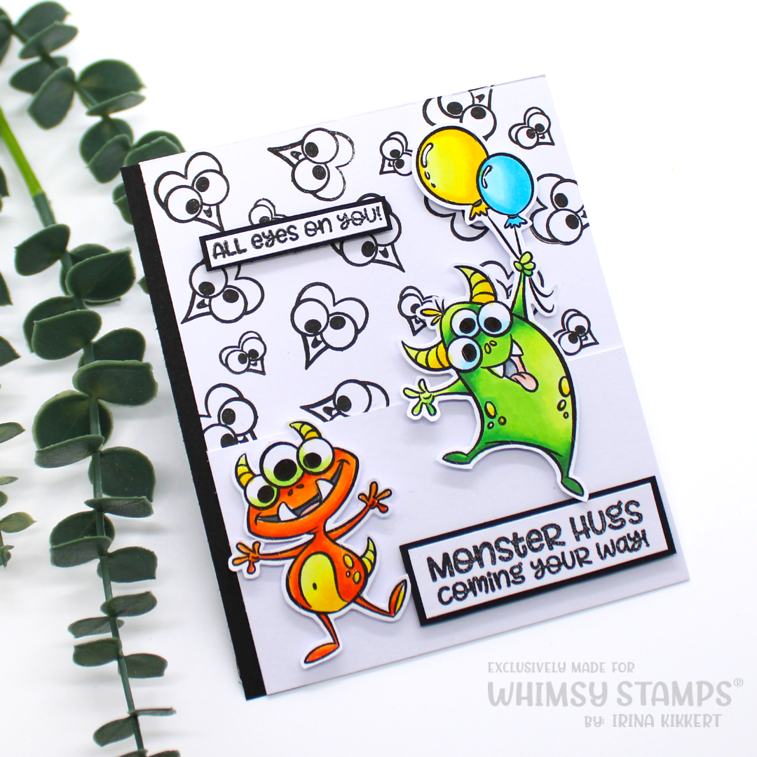 **NEW Party Monsters Clear Stamps - Whimsy Stamps