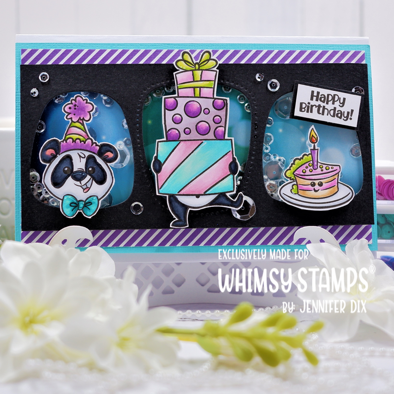 **NEW Panda Party Clear Stamps - Whimsy Stamps