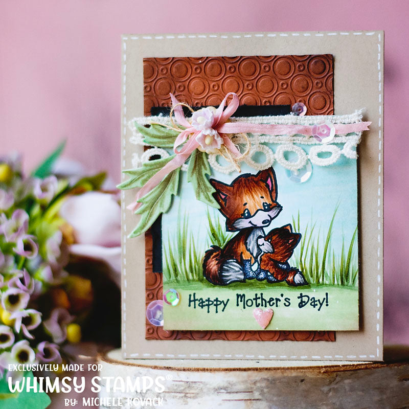 **NEW Fox Family Clear Stamps - Whimsy Stamps