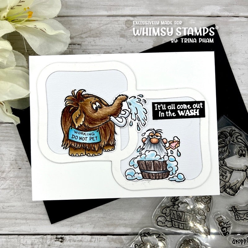 **NEW Ancient Days Wash Clear Stamps - Whimsy Stamps