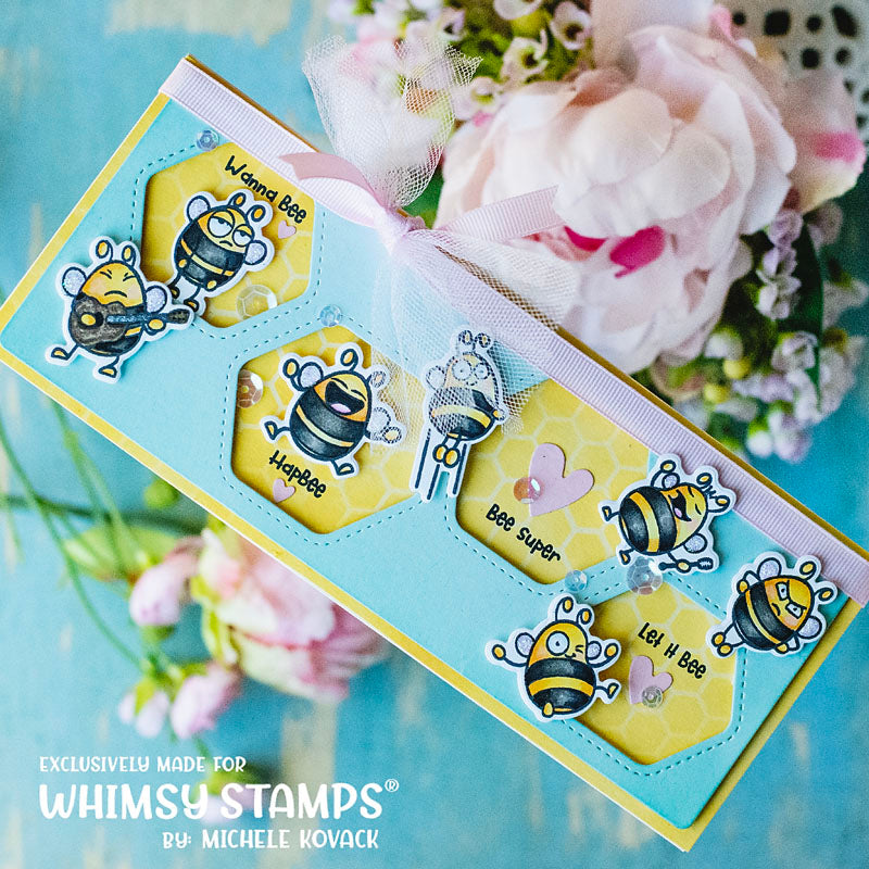 **NEW Slimline Honeycomb Die - Whimsy Stamps