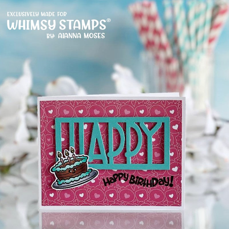 **NEW Happy Birthday Coverplate Die - Whimsy Stamps