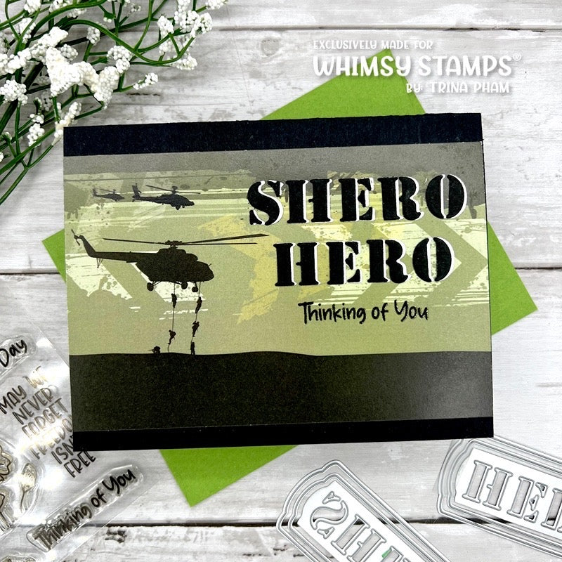 **NEW Military Hero and Shero Die Set - Whimsy Stamps