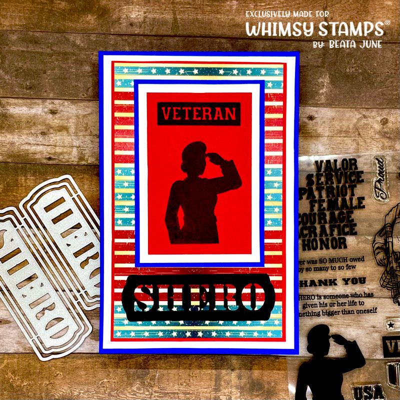 **NEW Military Hero and Shero Die Set - Whimsy Stamps