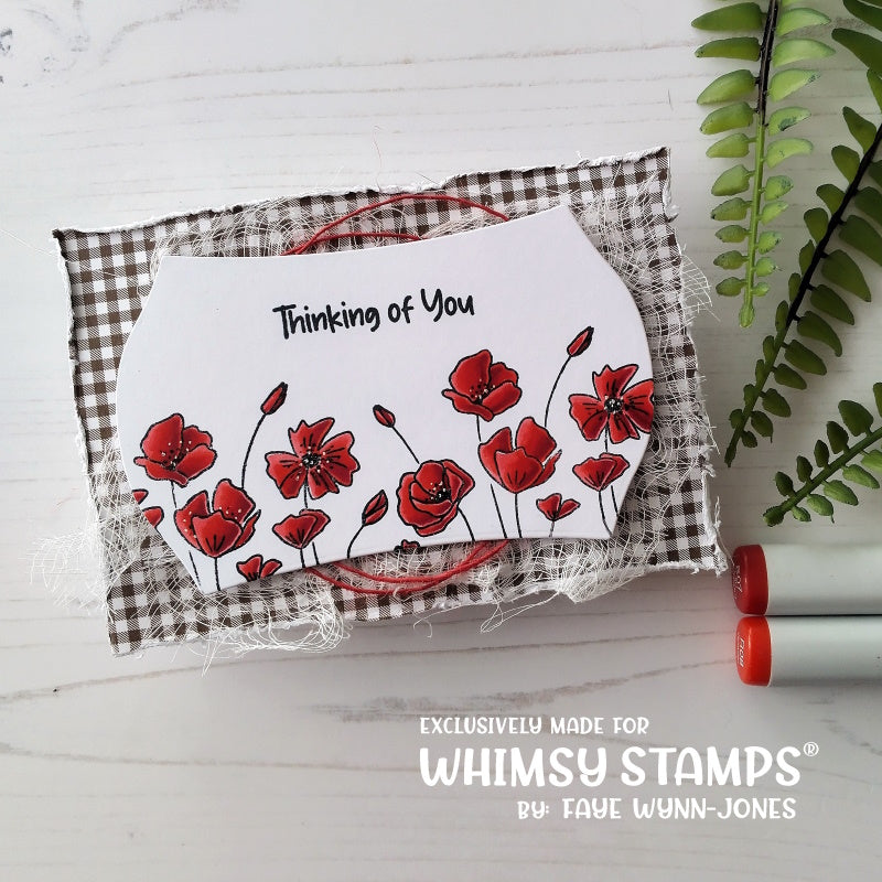 **NEW Poppy Remembrance Clear Stamps - Whimsy Stamps