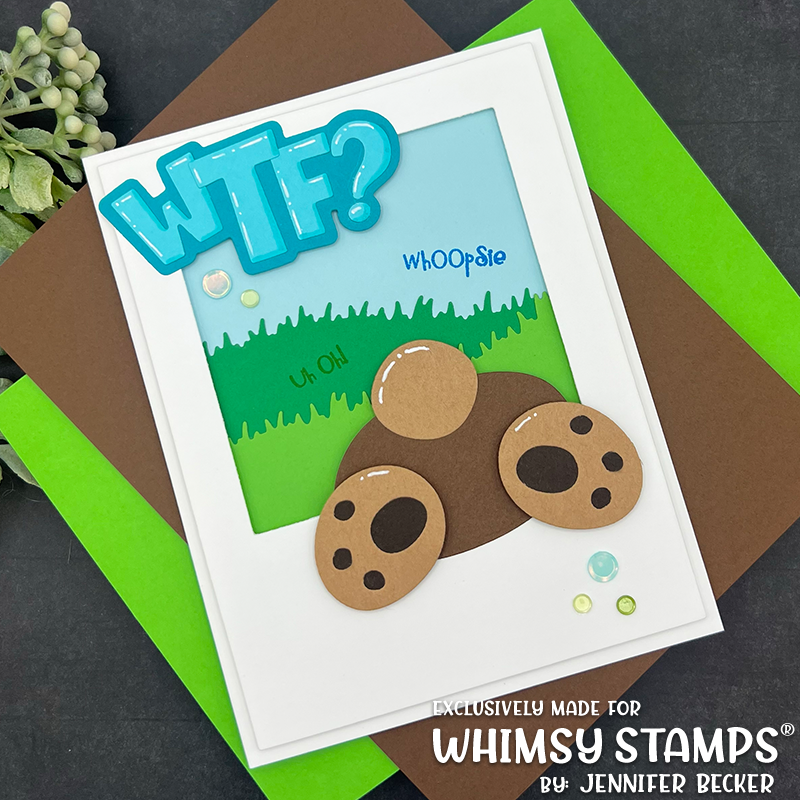 WTF? Word and Shadow Die Set - Whimsy Stamps