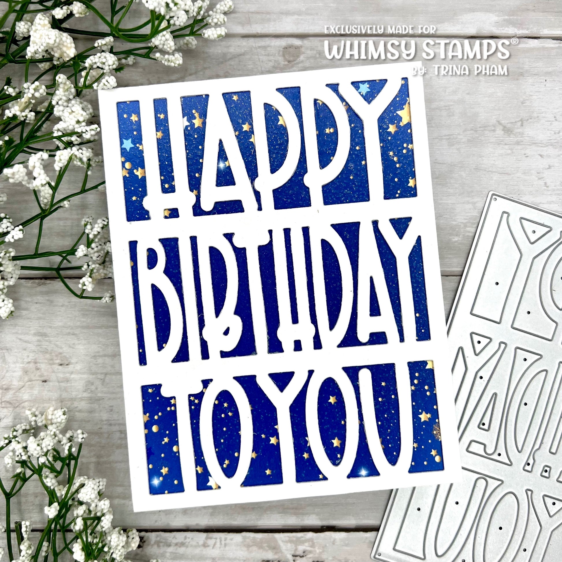 **NEW Happy Birthday Coverplate Die - Whimsy Stamps