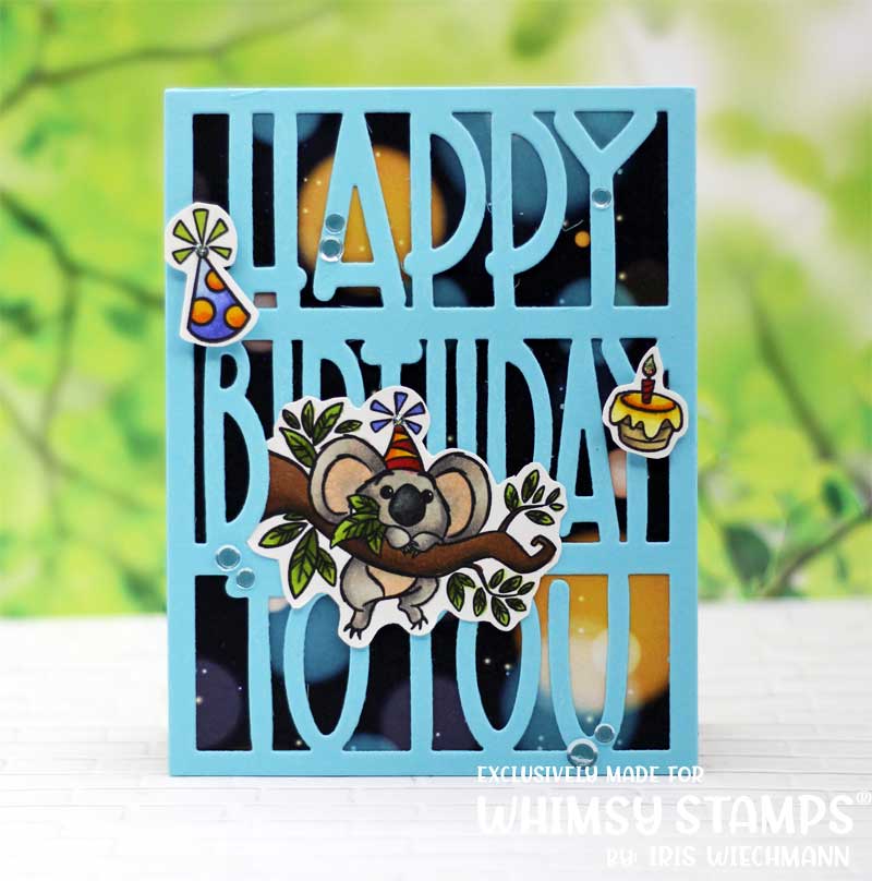 **NEW Koala Birthday Clear Stamps - Whimsy Stamps