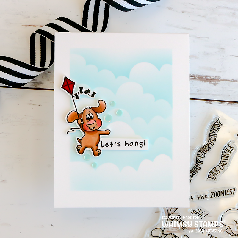 **NEW Doggie Flight Clear Stamps - Whimsy Stamps