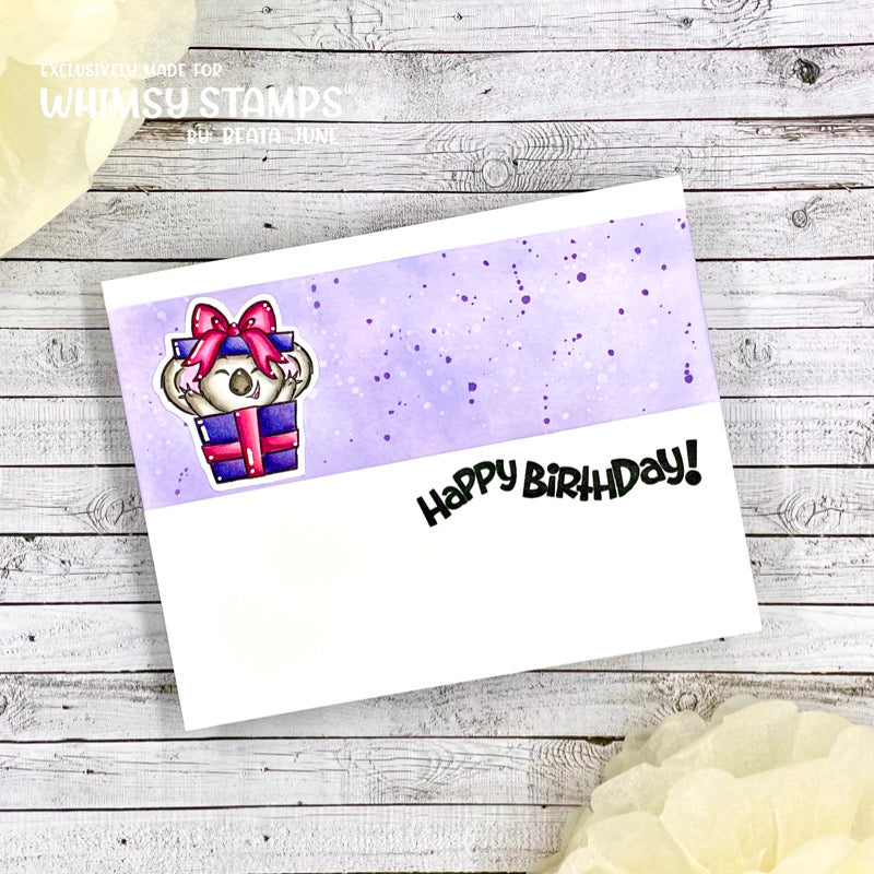 **NEW Koala Birthday Clear Stamps - Whimsy Stamps