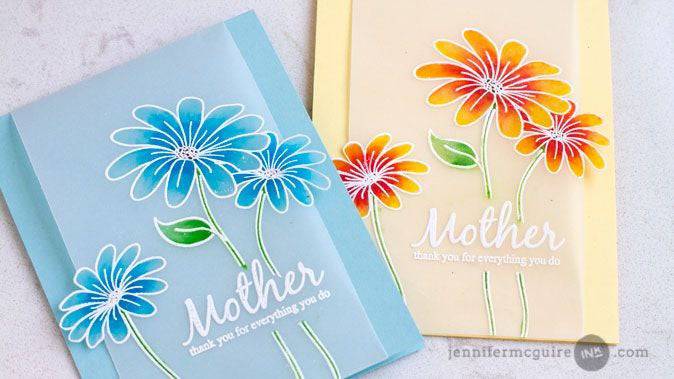 Mom's Layered Flowers Clear Stamps - Whimsy Stamps