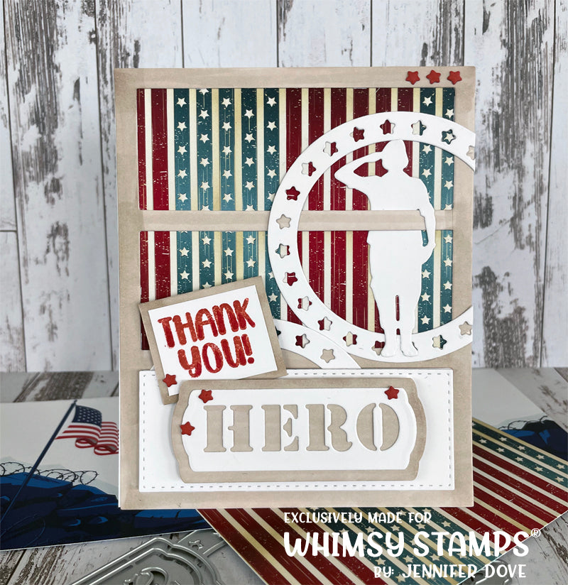 **NEW Military Hero and Shero Die Set - Whimsy Stamps