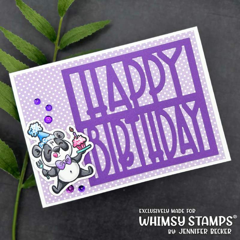 **NEW Happy Birthday Coverplate Die - Whimsy Stamps