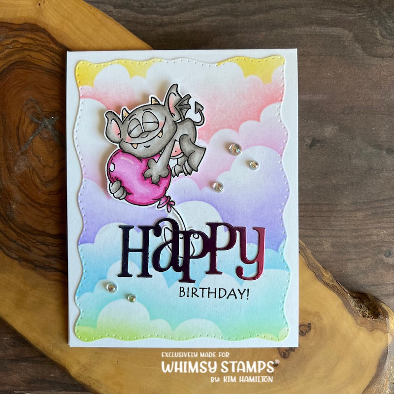 **NEW Gargoyle Birthday Clear Stamps - Whimsy Stamps