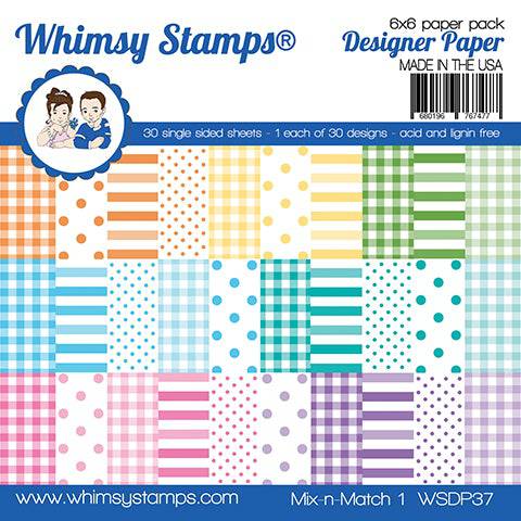 **NEW 6x6 Paper Pack - Mix n Match 1 - Whimsy Stamps