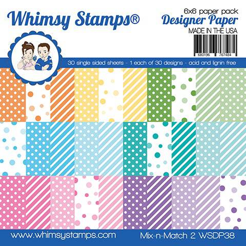 **NEW 6x6 Paper Pack - Mix n Match 2 - Whimsy Stamps