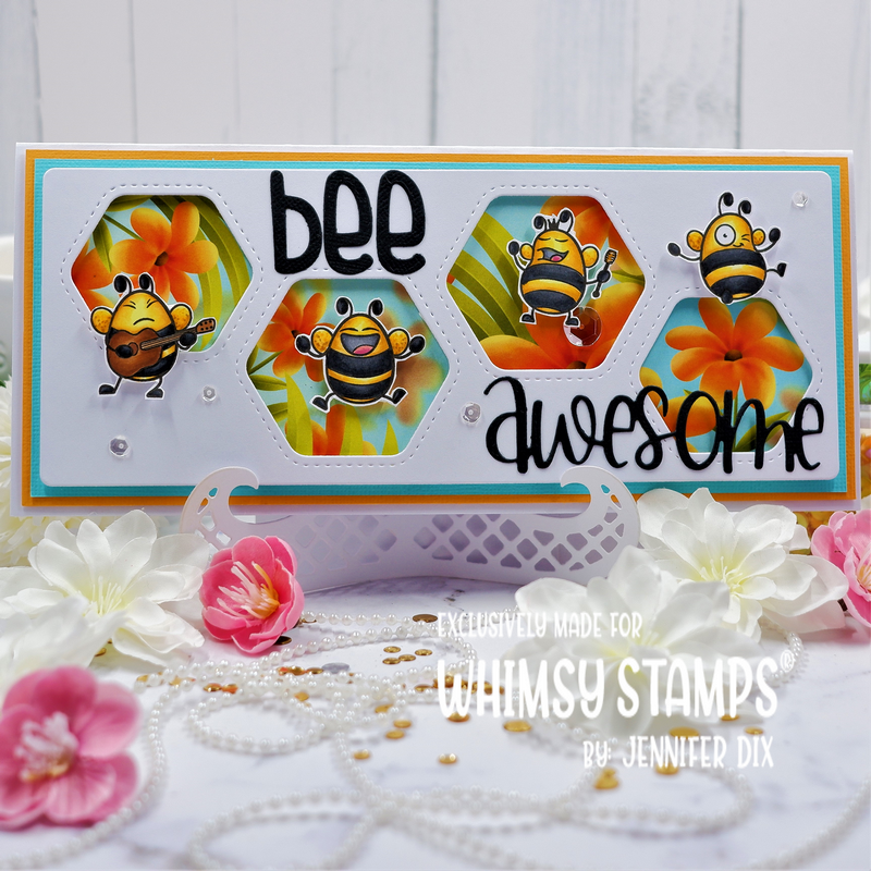 **NEW Slimline Honeycomb Die - Whimsy Stamps