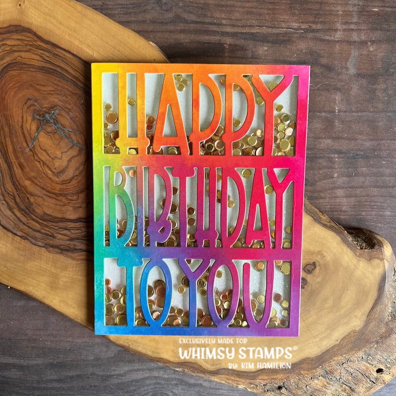 **NEW Happy Birthday Coverplate Die - Whimsy Stamps