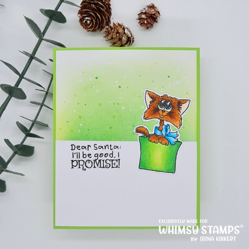 **NEW Cat Do Christmas Two Clear Stamps - Whimsy Stamps