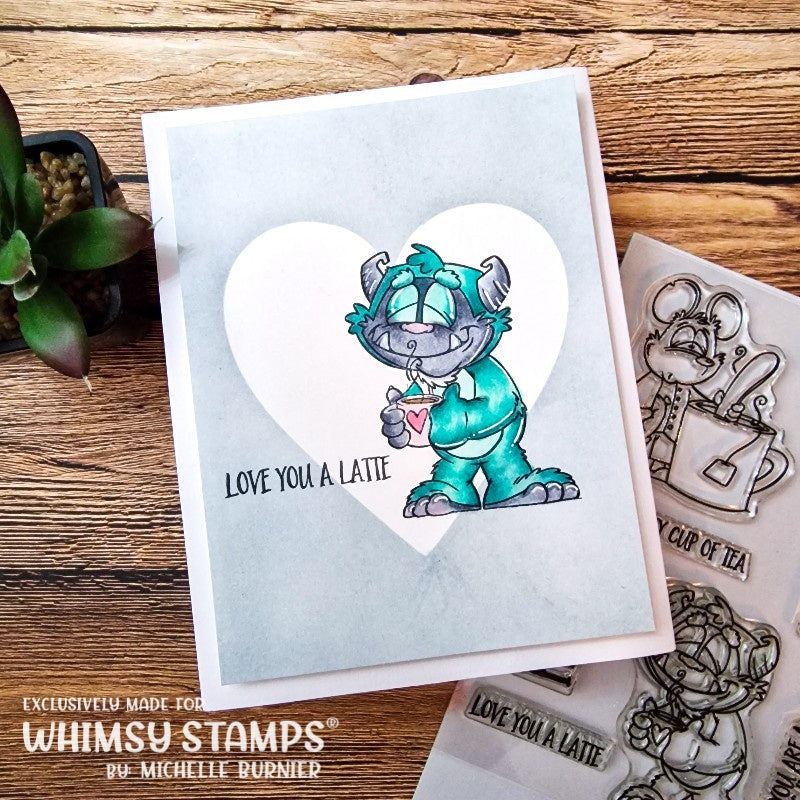 **NEW Hug in a Mug Clear Stamps - Whimsy Stamps