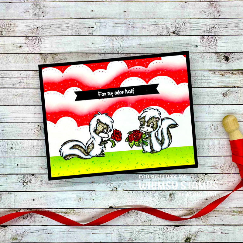 **NEW Odorable Skunks Clear Stamps - Whimsy Stamps