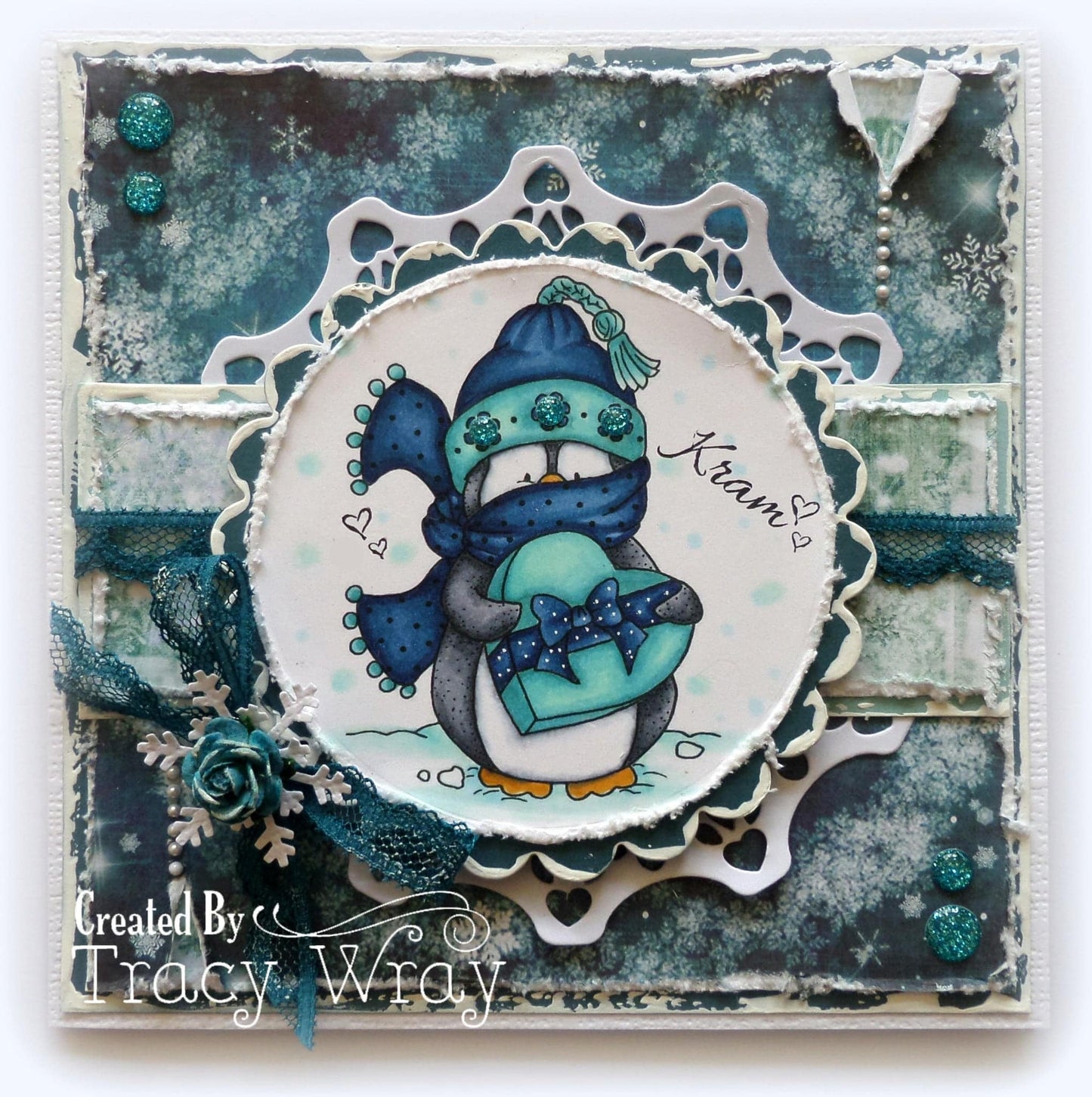 Penguin Chocolate Surprise - Digital Stamp - Whimsy Stamps