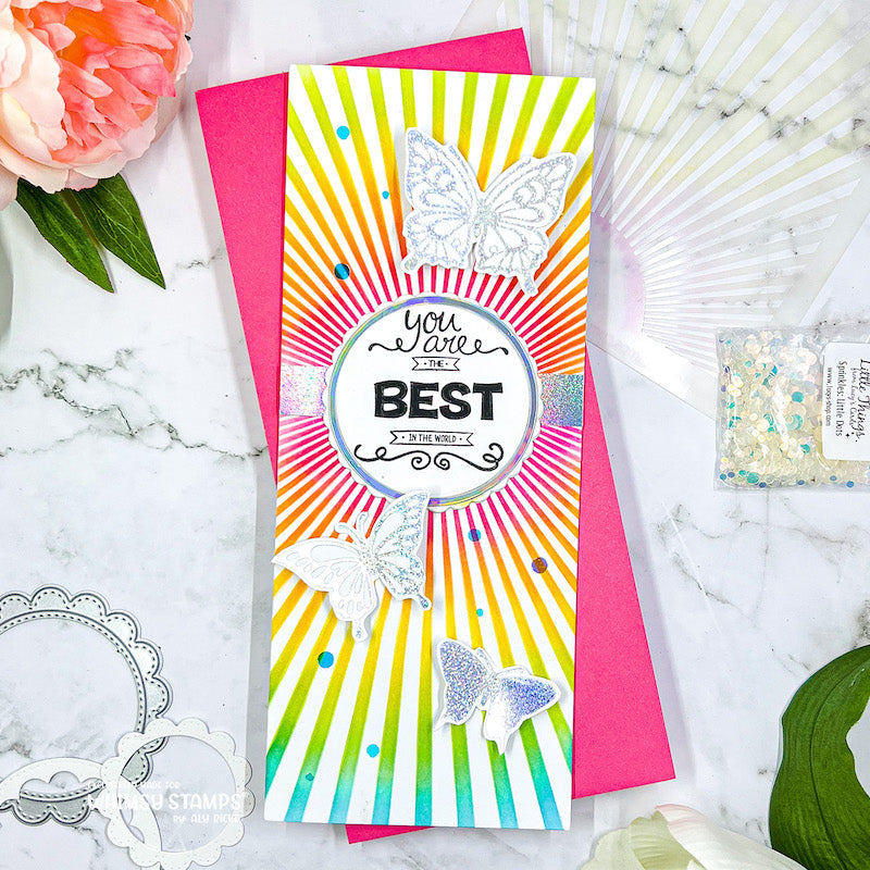 Sun Rays Stencil - Whimsy Stamps