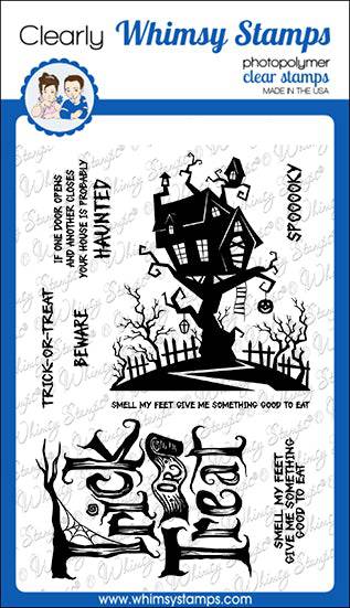 Trick or Treat House Clear Stamps - Whimsy Stamps