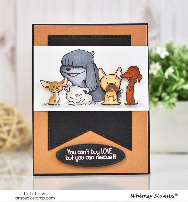 Adopt Don't Shop DOGS Clear Stamps - Whimsy Stamps