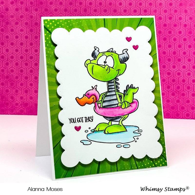 Dragon Water Fun Clear Stamps - Whimsy Stamps