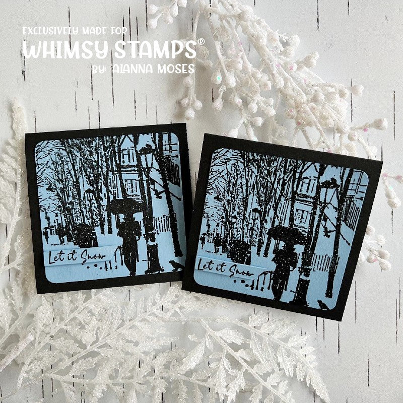 **NEW Blissful Winter Rubber Cling Stamp - Whimsy Stamps