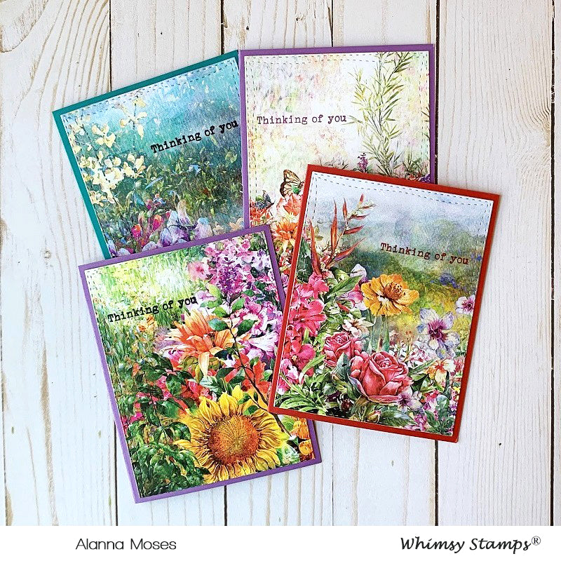 **NEW 6x6 Paper Pack - Floral Impressions - Whimsy Stamps