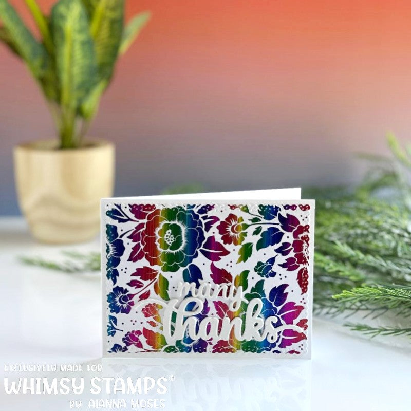 **NEW Many Thanks Word Die - Whimsy Stamps