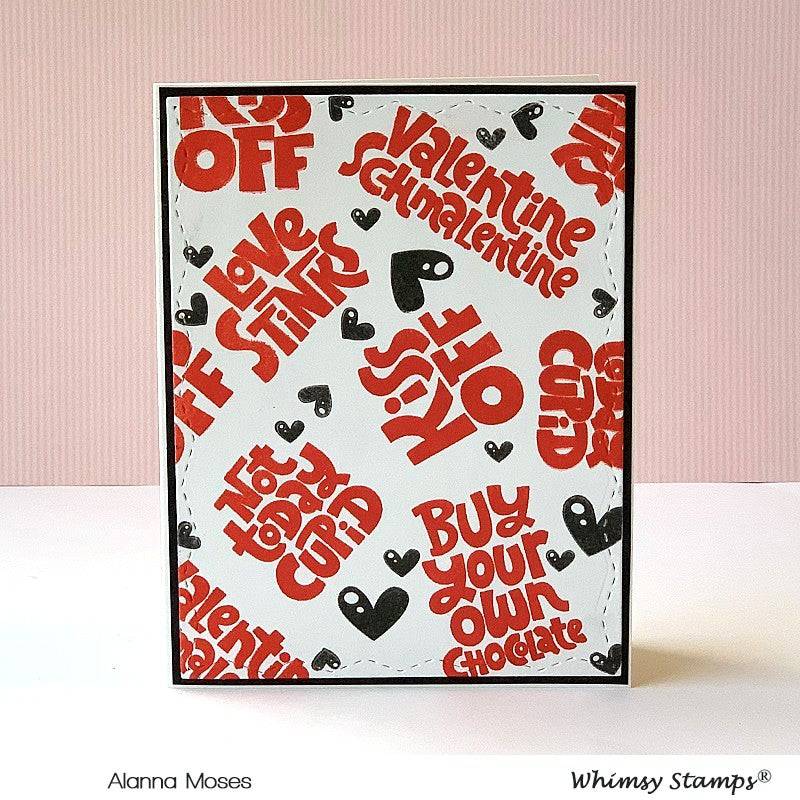 Kiss Off Clear Stamps - Whimsy Stamps