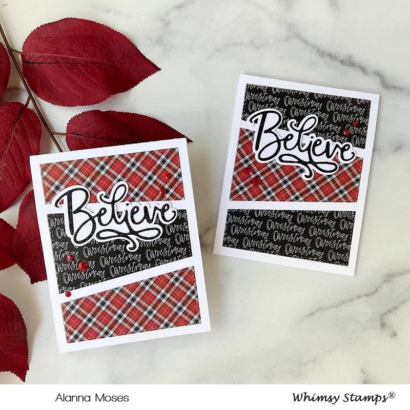 *NEW Believe Word and Shadow Die Set - Whimsy Stamps