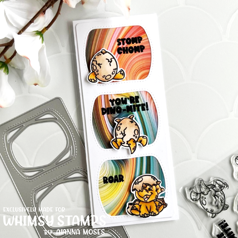 **NEW Roar, Stomp, and Chomp Clear Stamps - Whimsy Stamps