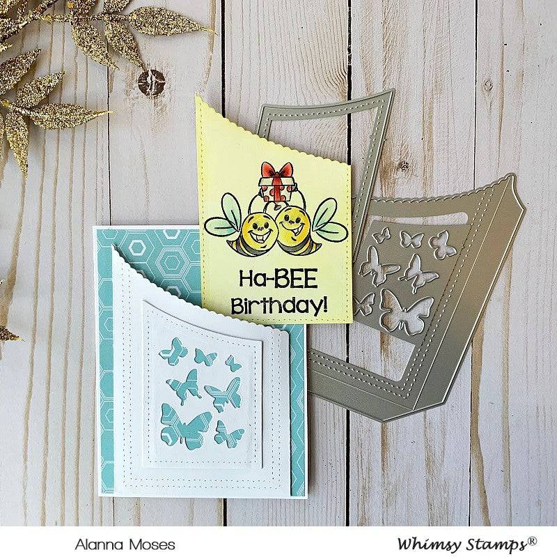 Slimline Scalloped Edge Pocket Die Set - Whimsy Stamps