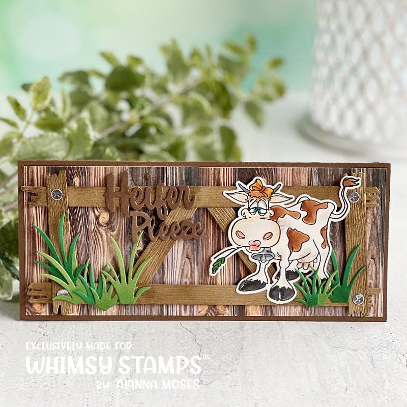 **NEW Heifer Pleeze! Word Die - Whimsy Stamps