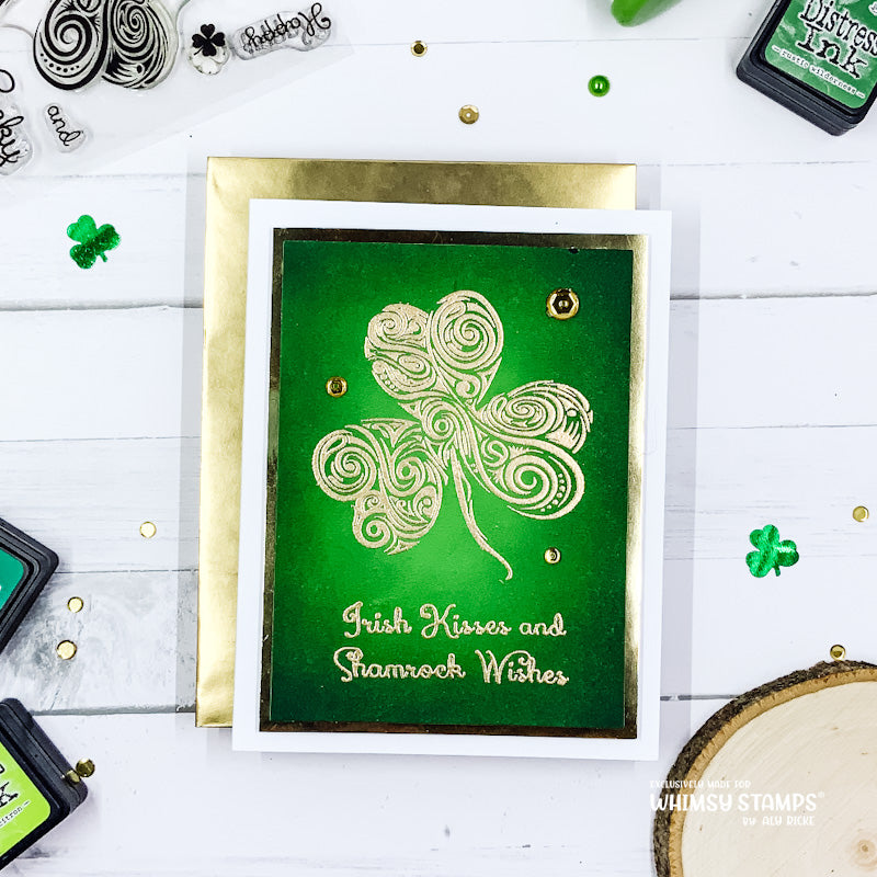 Shamrock Swirl Clear Stamps - Whimsy Stamps