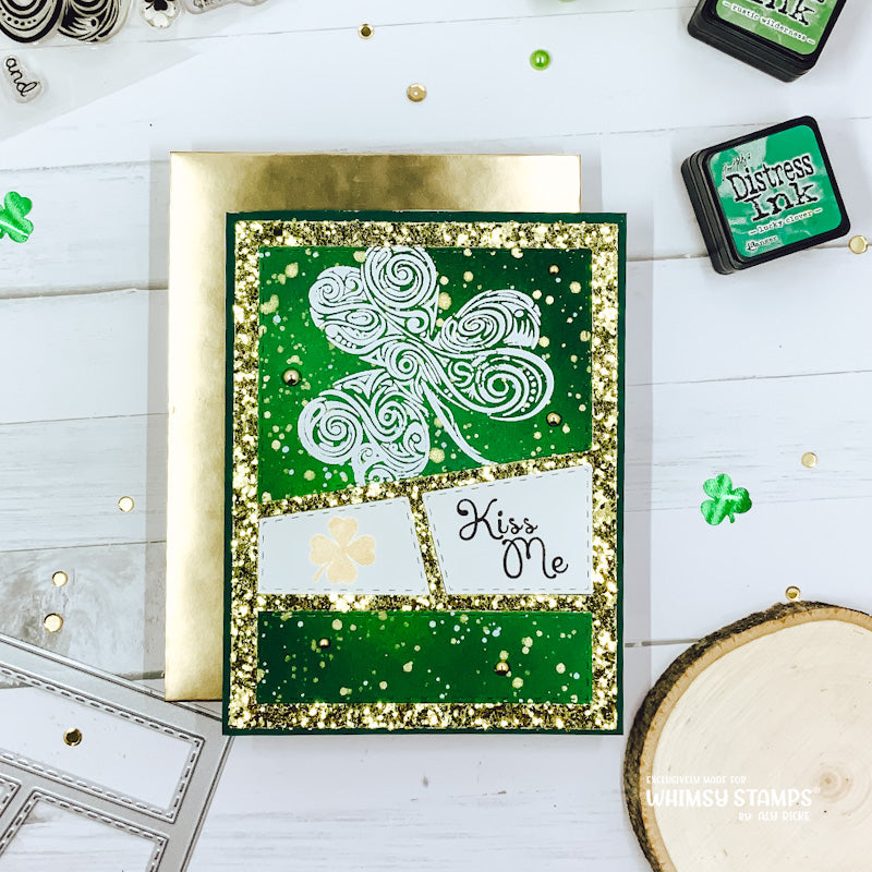 Shamrock Swirl Clear Stamps - Whimsy Stamps