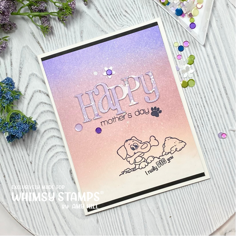 **NEW Doggie Did It Clear Stamps - Whimsy Stamps