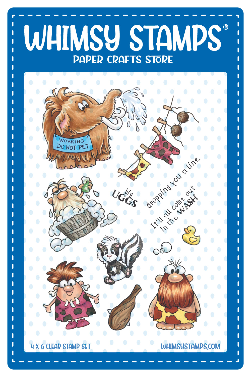 **NEW Ancient Days Wash Clear Stamps - Whimsy Stamps