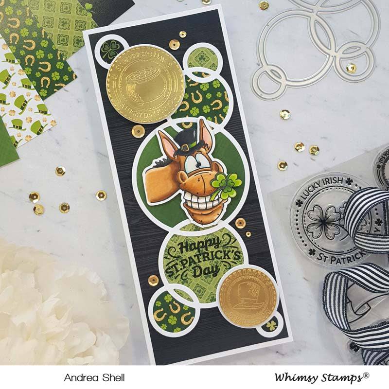 St. Patrick's Day Gold Clear Stamps - Whimsy Stamps