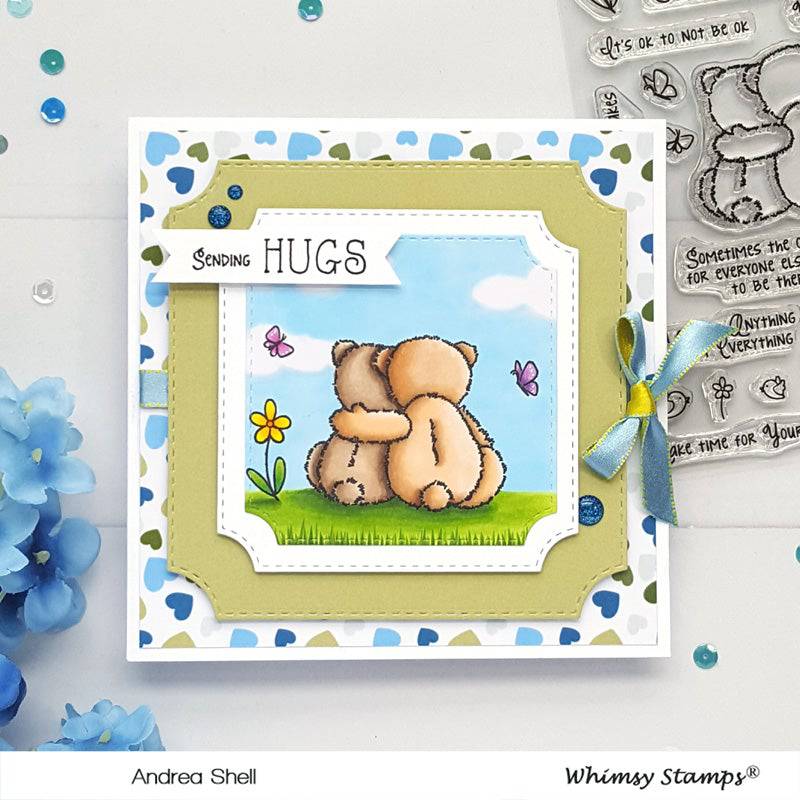 Caregiver Hugs Clear Stamps - Whimsy Stamps