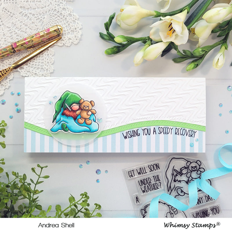 **NEW Gnome Get Well Clear Stamps - Whimsy Stamps