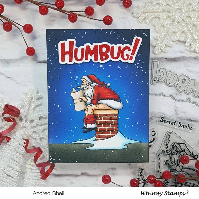 Bah Humbug! Word and Shadow Die Set - Whimsy Stamps