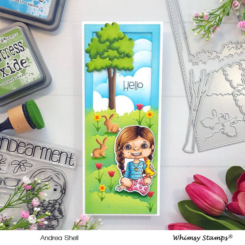 Slimline Meadow Die Set - Whimsy Stamps